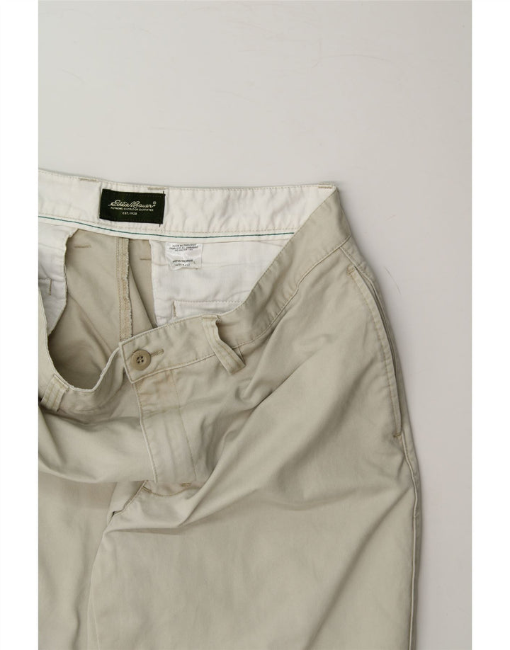EDDIE BAUER Mens Straight Chino Trousers W35 L32 Beige Cotton Vintage Eddie Bauer and Second-Hand Eddie Bauer from Messina Hembry 