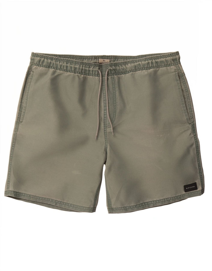 Shorts de banho masculino Rip Curl poliéster verde médio