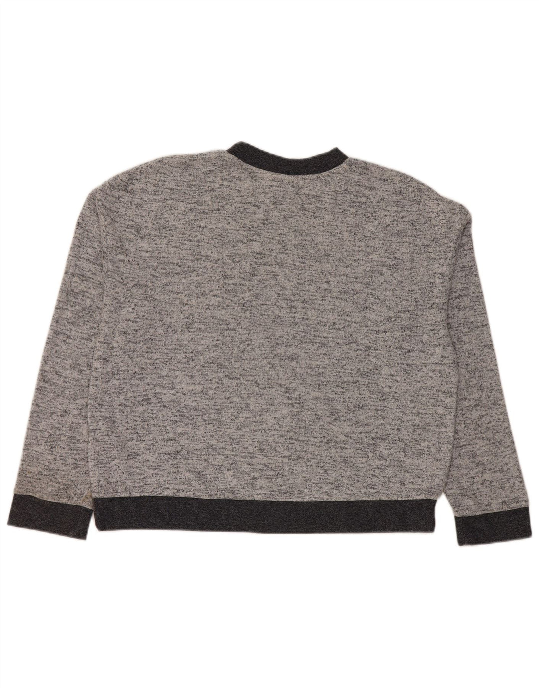 Suéter feminino Topshop com gola redonda Reino Unido 12 cinza médio manchado