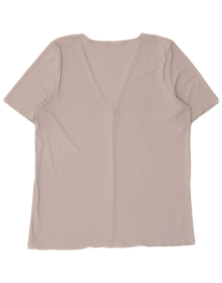 Camiseta feminina Zara UK 14 grande cinza