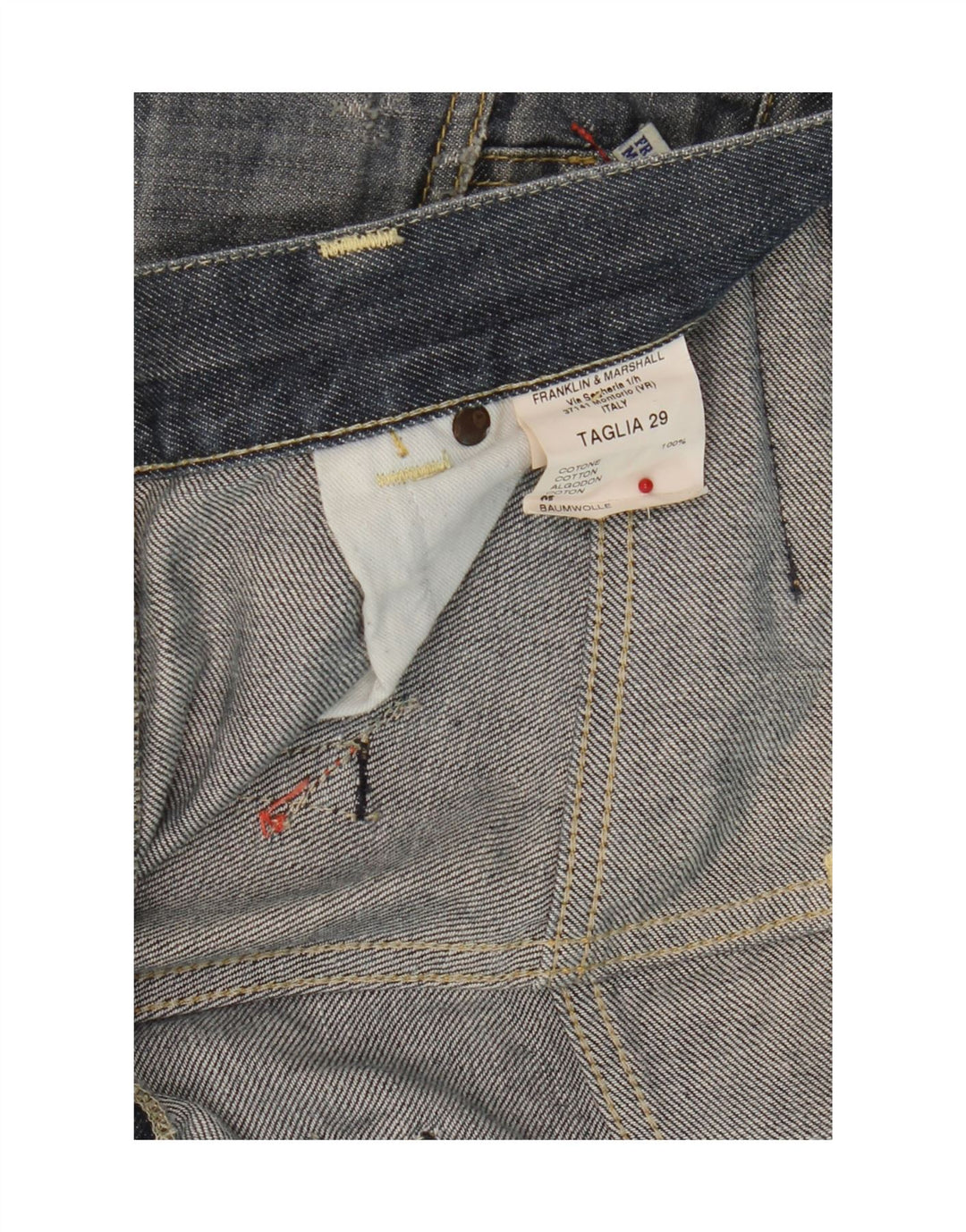 Franklin Marshall Masculino Straight Jeans W29 L30 Azul Marinho Algodão