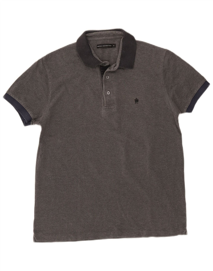 Camisa polo masculina French Connection algodão cinza médio