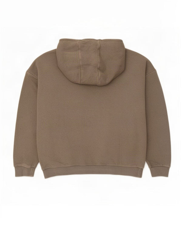 Jumper com capuz feminino Nike 13-14 anos XL cinza manchado de algodão