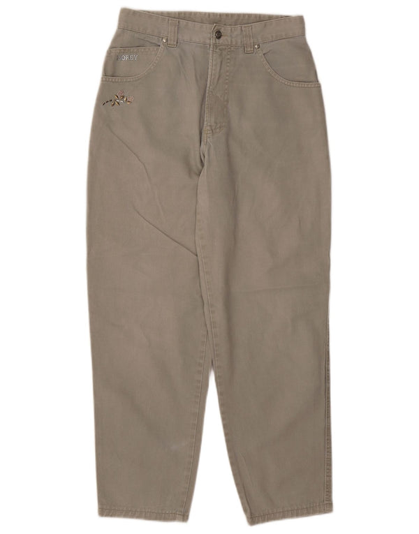 Calça jeans feminina Horsy cintura alta cônica W30 L27 algodão cinza