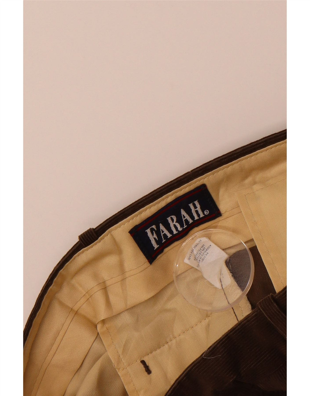 FARAH Mens Straight Corduroy Trousers  W38 L30 Brown Cotton Vintage Farah and Second-Hand Farah from Messina Hembry 
