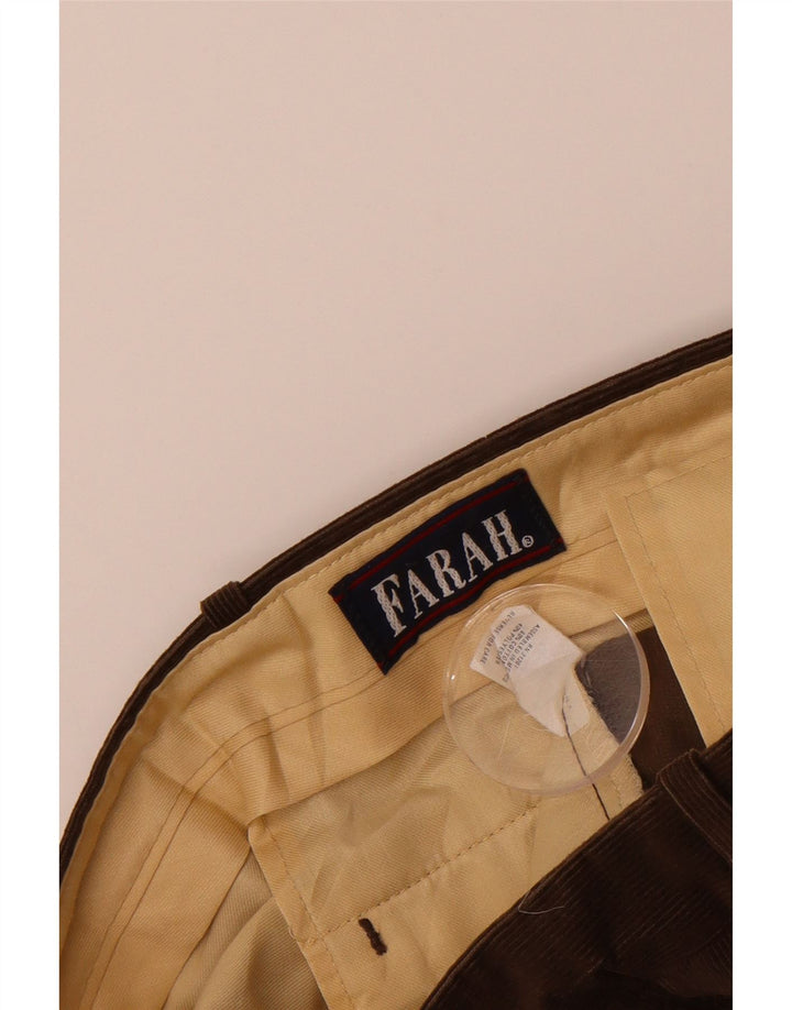 FARAH Mens Straight Corduroy Trousers  W38 L30 Brown Cotton Vintage Farah and Second-Hand Farah from Messina Hembry 