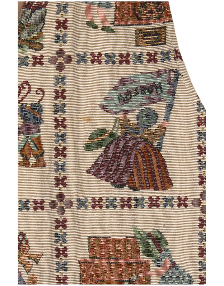 Colete gráfico feminino vintage EU 40 médio bege