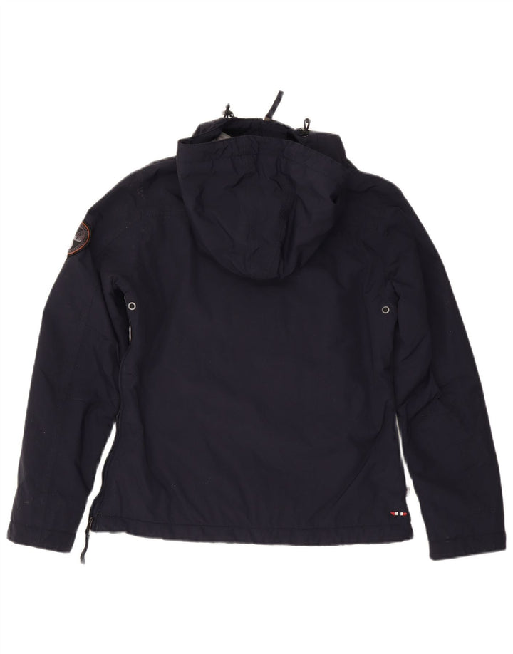 Jaqueta feminina Napapijri Geographic Graphic Anorak Reino Unido 14 Médio Azul Marinho