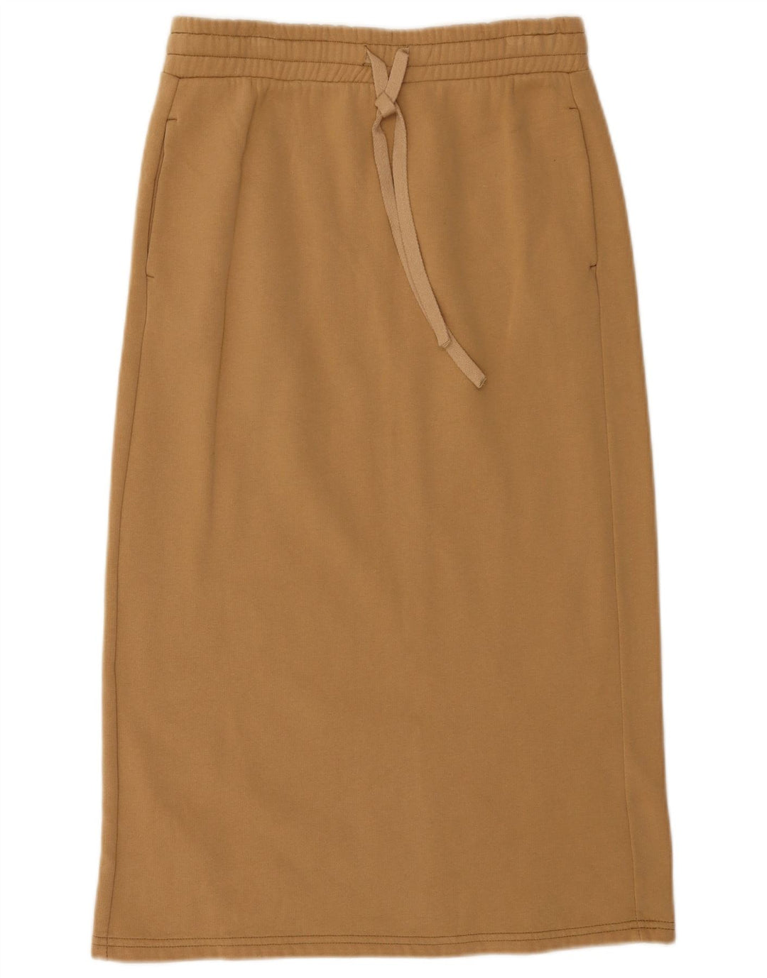 Saia midi feminina Benetton médio W28 algodão bege