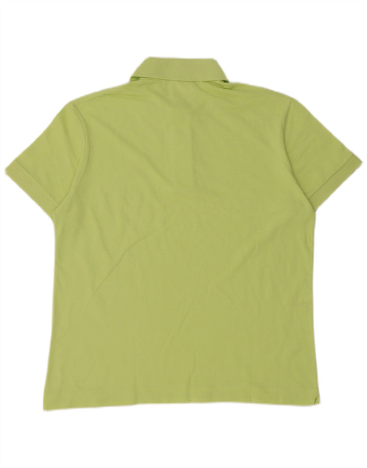 Camisa polo masculina Lacoste tamanho 4 algodão verde médio