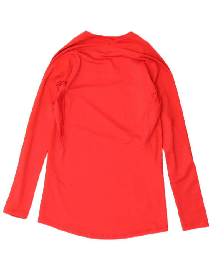 ADIDAS Womens Climacool Top Manga Longa UK 12 Médio Poliéster Vermelho