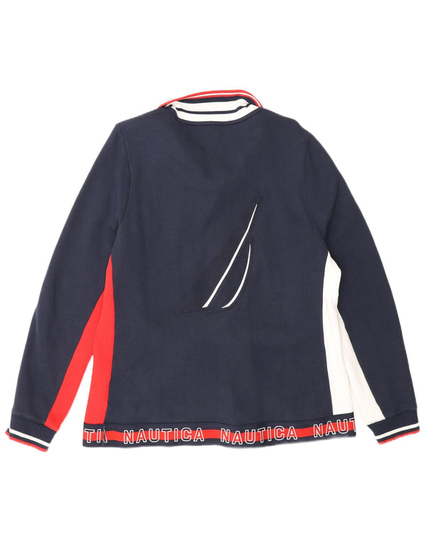 Jaqueta feminina Nautica com estampa gráfica UK 18 XL azul marinho colorblock