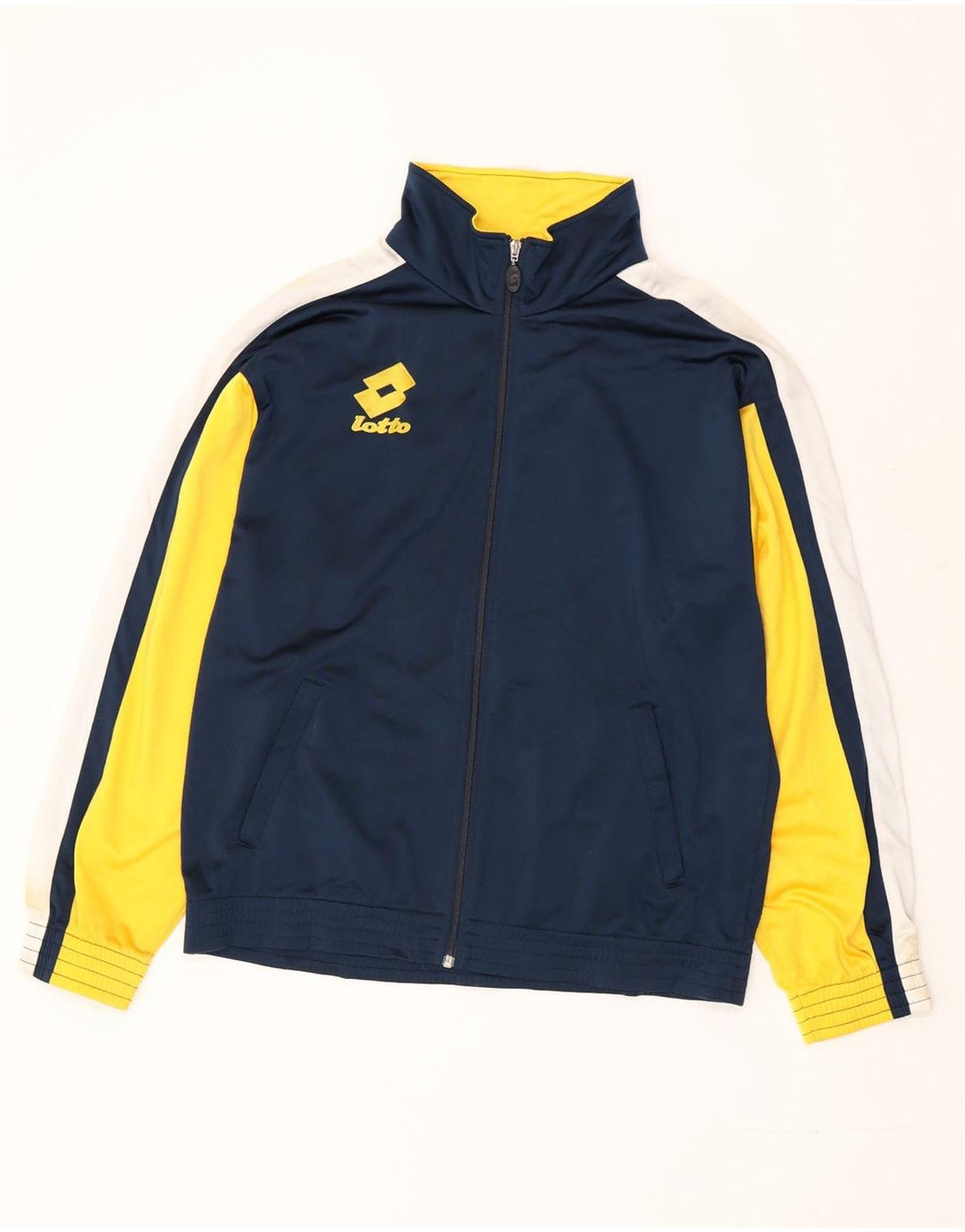 Lotto Mens Treino Top Jaqueta Médio Azul Marinho Colorblock