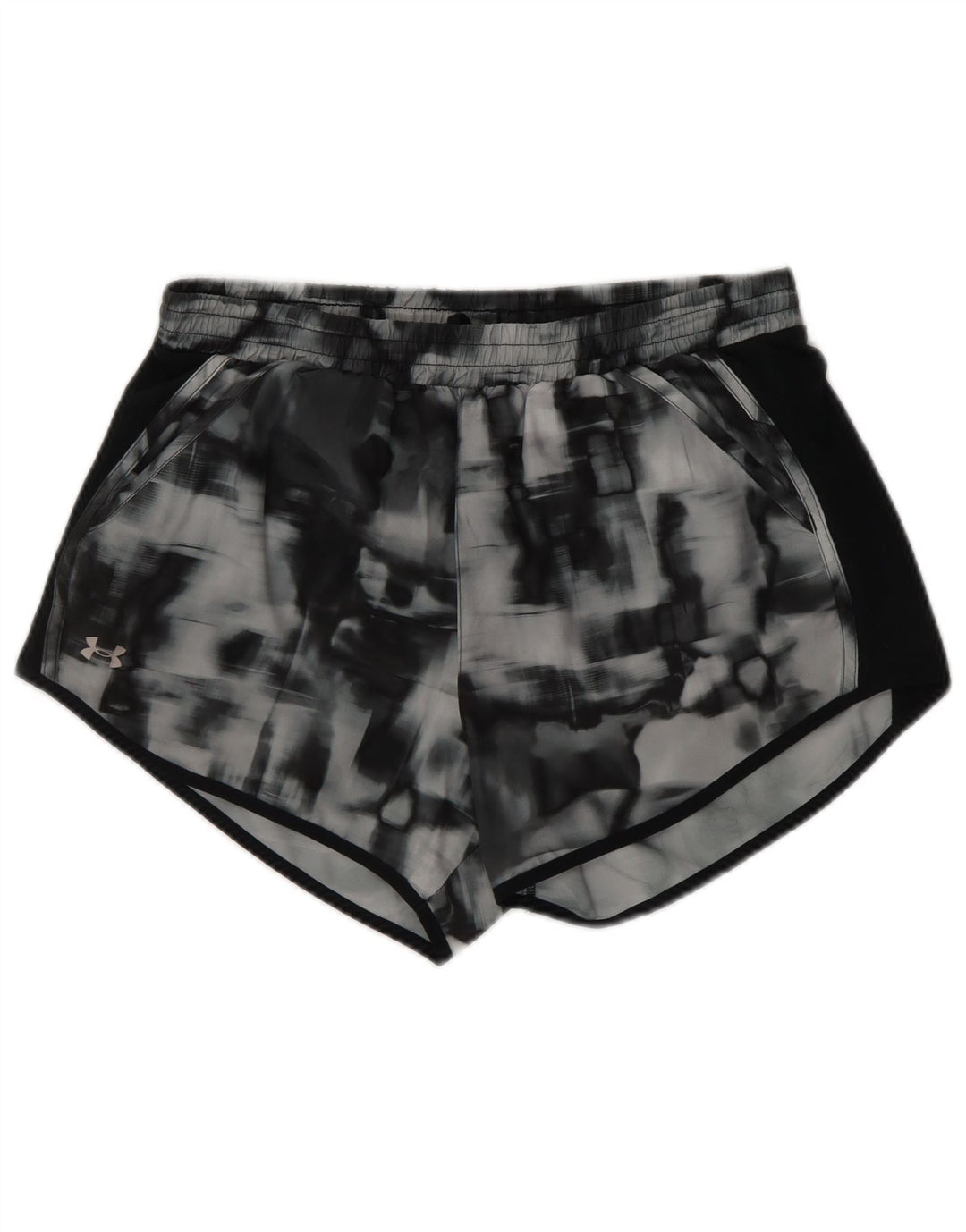 Shorts esportivos femininos UNDER ARMOUR UK 14 cinza médio tie-dye
