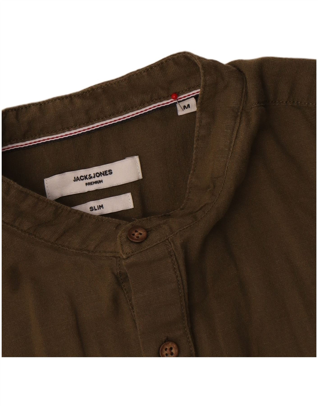 Camisa pulôver masculina Jack & Jones Premium Slim de algodão cáqui médio