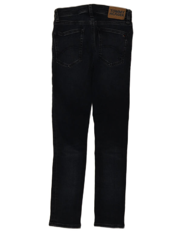 Tommy Hilfiger Meninos Jeans Skinny 9-10 Anos W22 L24 Azul Marinho Algodão