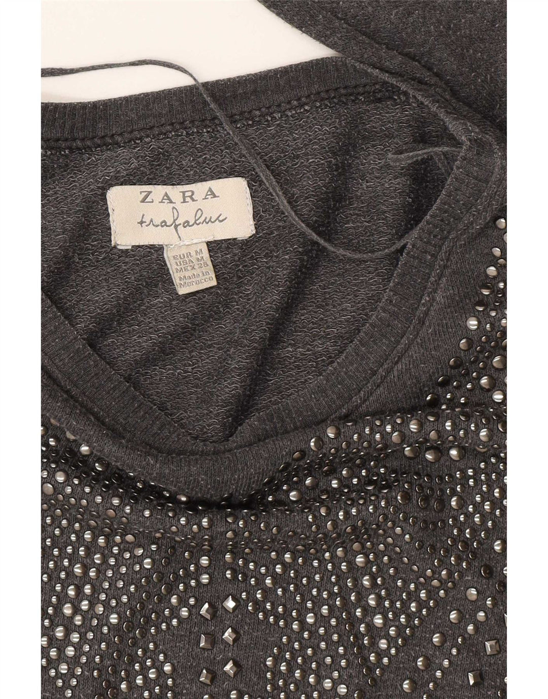 Zara Womens Trafaluc Moletom Jumper Reino Unido 14 Médio Cinza