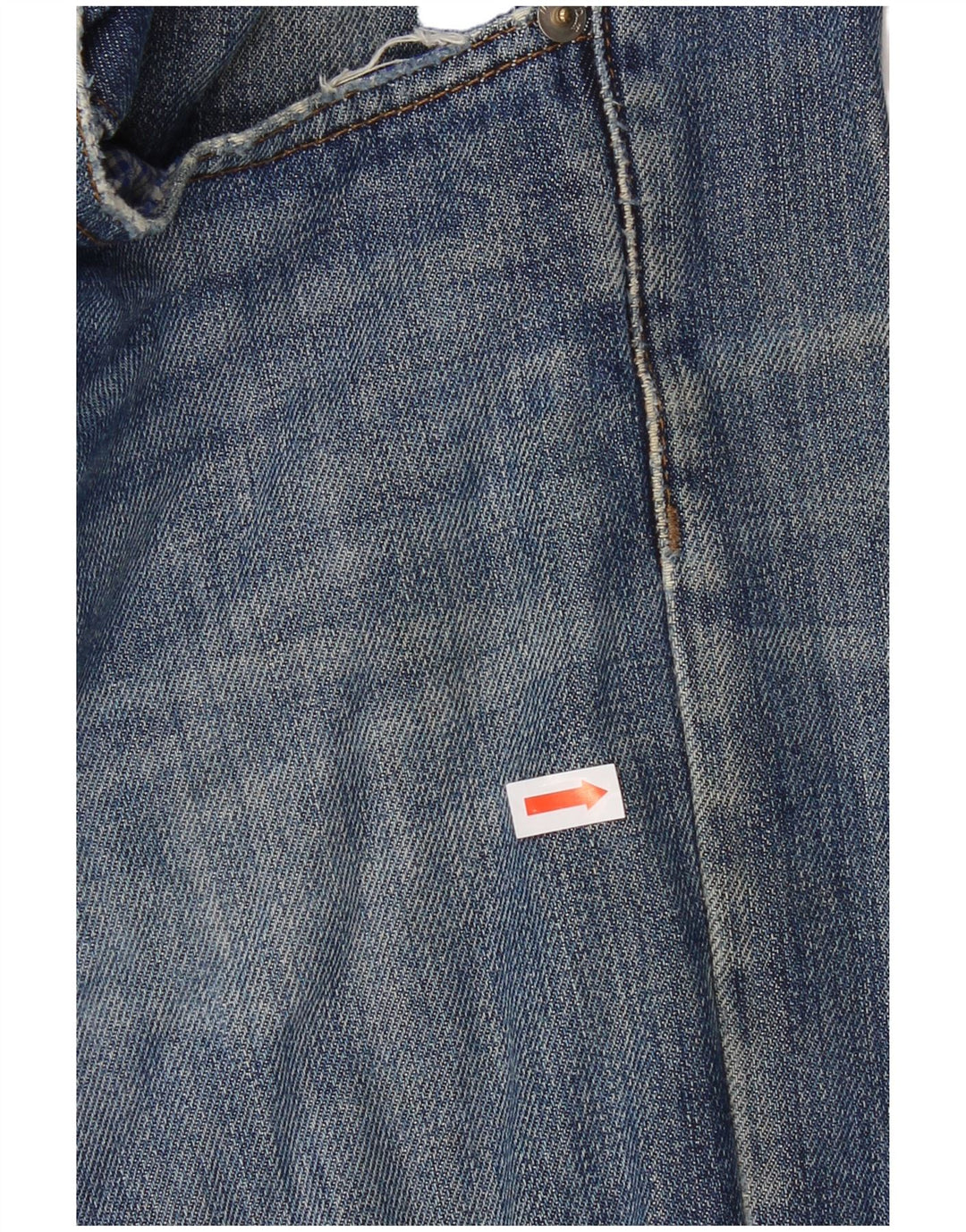 Calça jeans reta masculina Massimo Dutti desgastada UE 42 grande W32 L29 azul