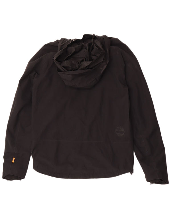 Jaqueta de chuva masculina com capuz Timberland UK 36 poliéster preto pequeno