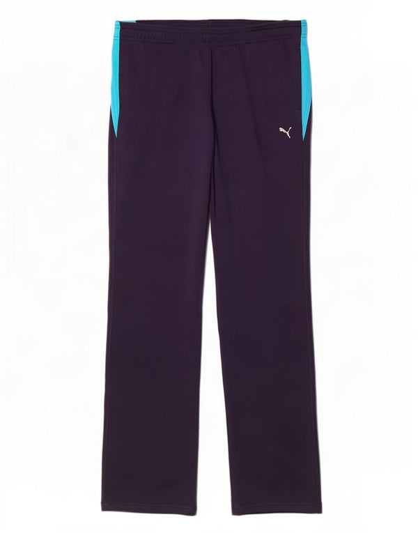 Calça de treino feminina Puma UK 14 grande bloco colorido azul marinho