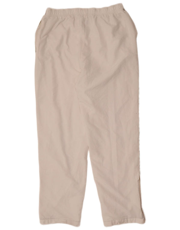 Calça masculina Fila Graphic Tracksuit grande poliéster listrado branco