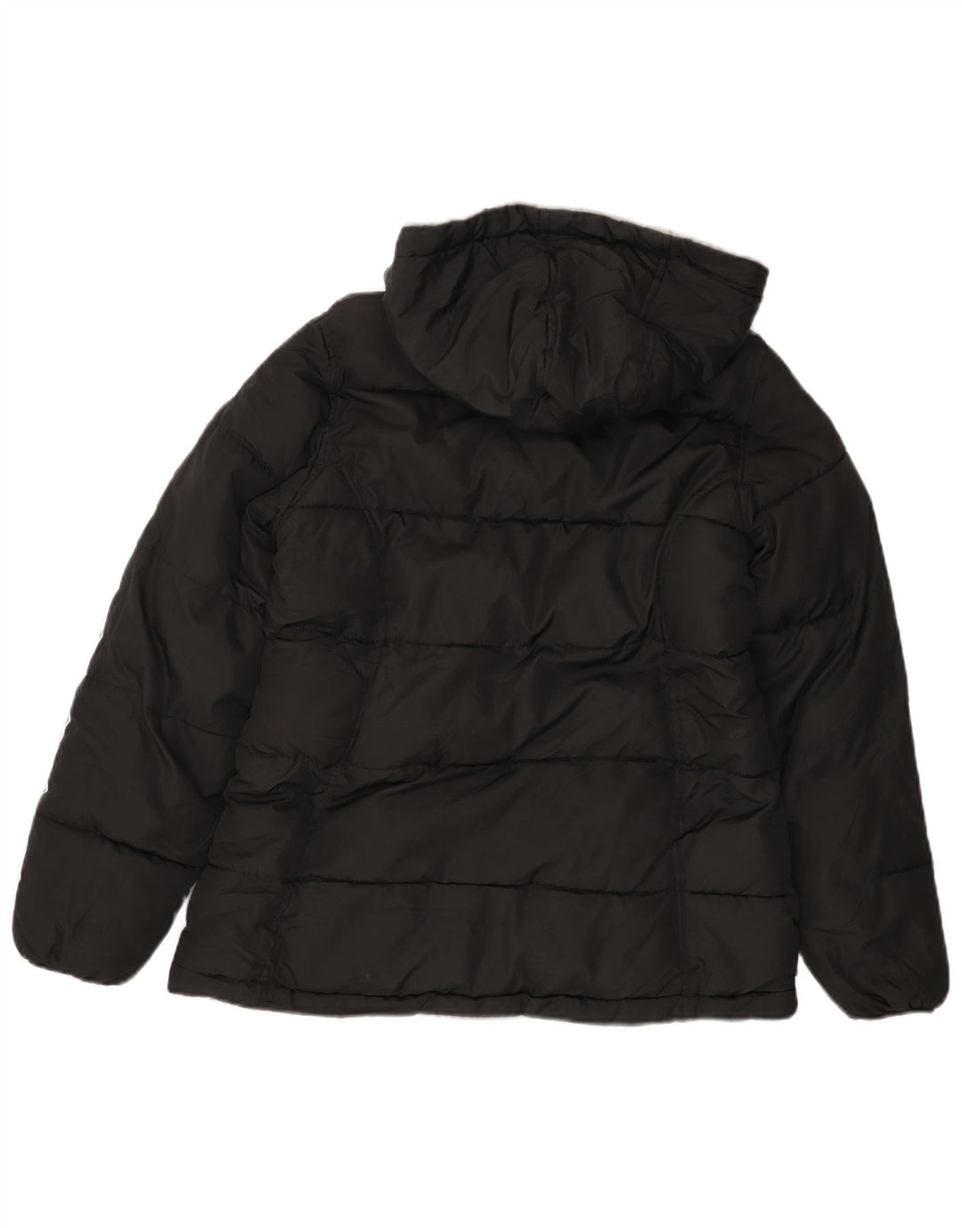 Jaqueta feminina Reebok Graphic com capuz acolchoada UK 10 pequena preta