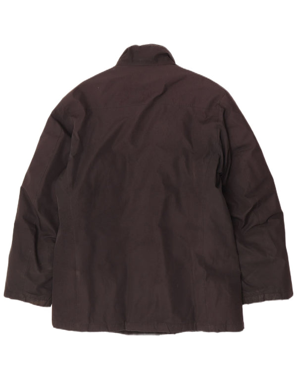 Casaco acolchoado masculino Adidas UK 38/40 poliéster preto médio