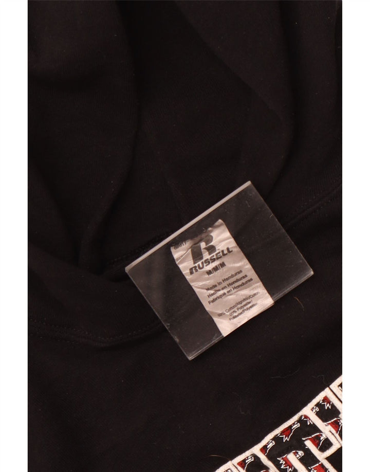 RUSSELL ATLÉTICO Suéter feminino com capuz gráfico Southeast UK 14 médio preto