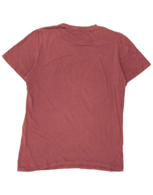 Camiseta gráfica masculina Jack & Jones grande algodão Borgonha