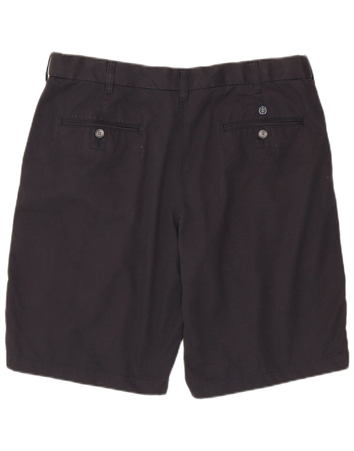 Shorts chino masculino Marks & Spencer W36 grande algodão azul marinho