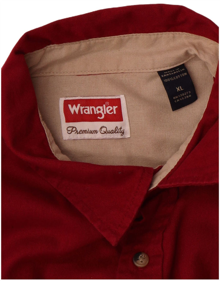Camisa masculina Wrangler XL algodão vermelho