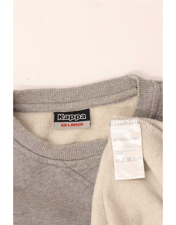 Kappa moletom masculino jumper 2XL algodão cinza