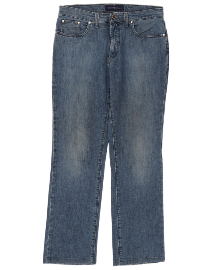 Jeans retos femininos Trussardi W29 L29 algodão azul