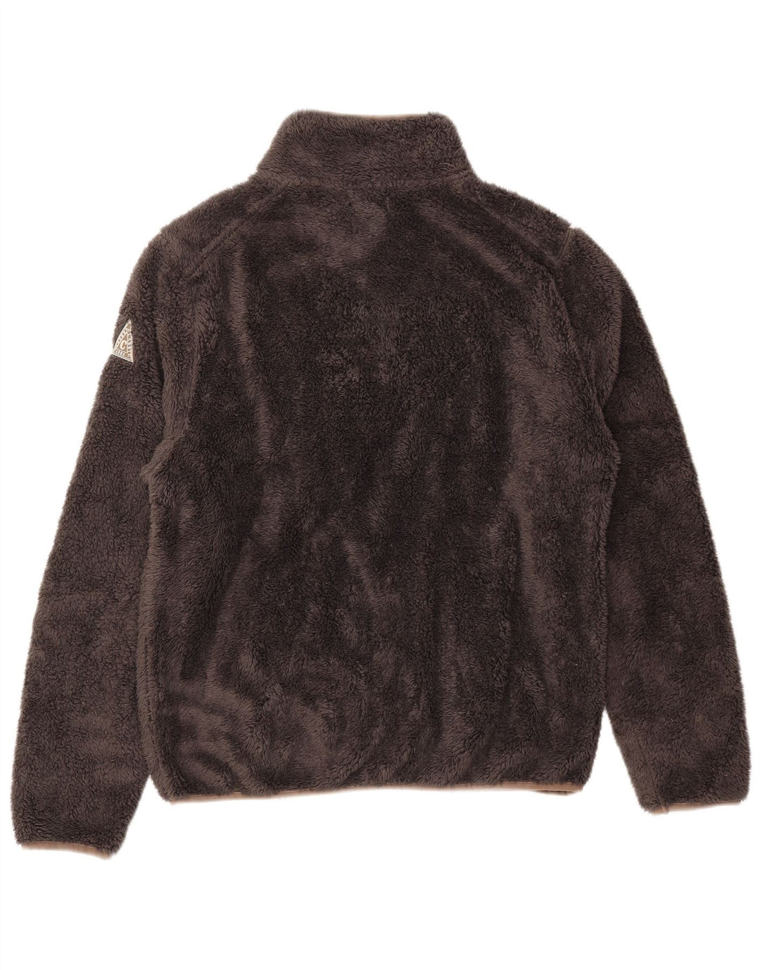 Jaqueta Carrera Feminina Loose Fit Fleece UK 18 XL Marrom Poliéster