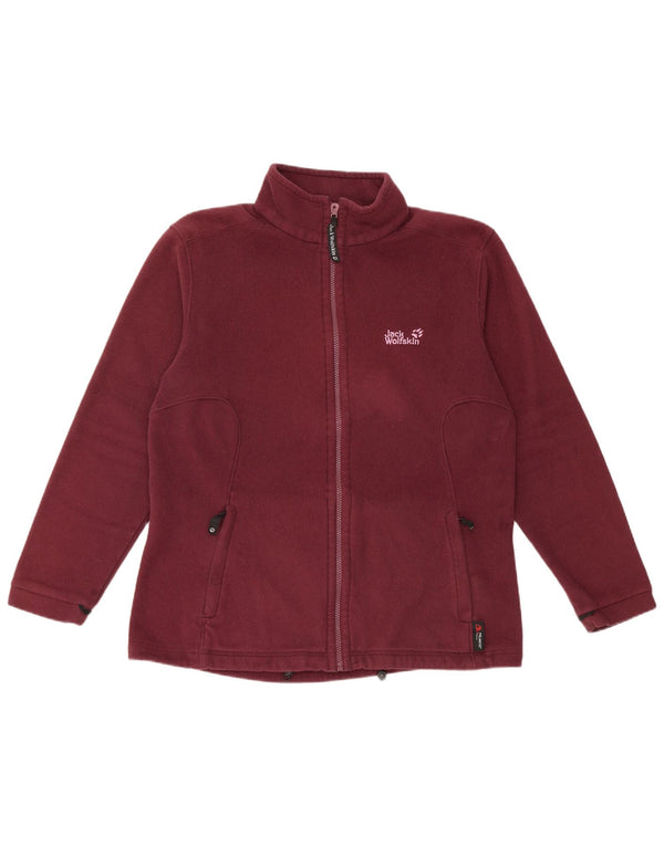 Jaqueta feminina de lã com forro Jack Wolfskin Reino Unido 16 grande Borgonha