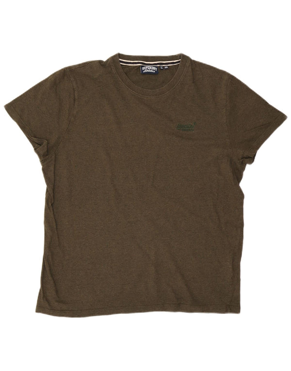 Camiseta masculina Superdry Top 2XL algodão cáqui