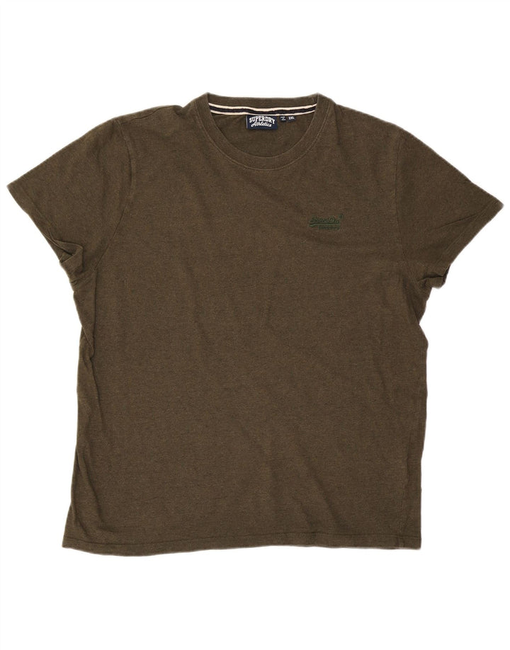 Camiseta masculina Superdry Top 2XL algodão cáqui