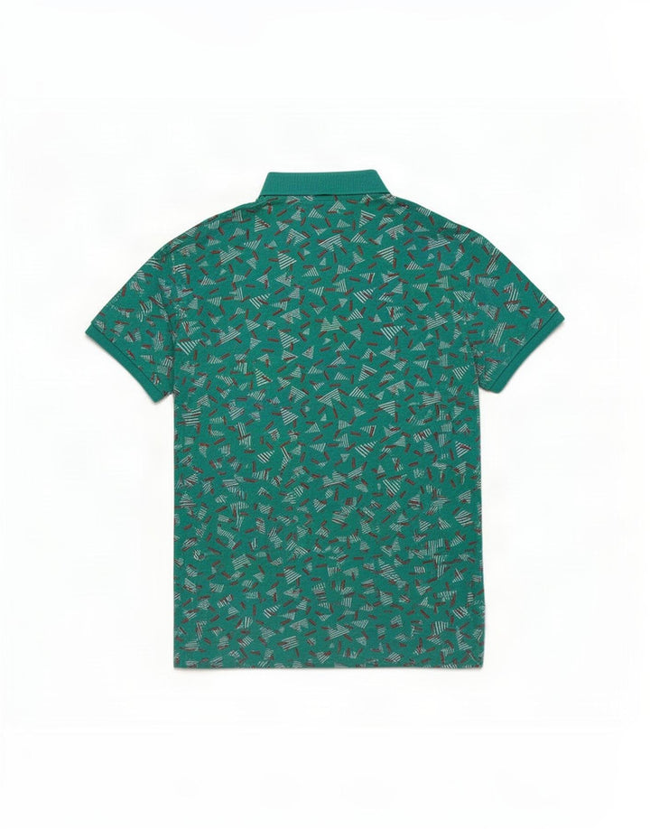 Camisa polo masculina Wrangler grande turquesa geométrica