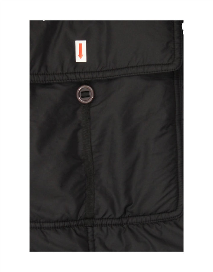 CHAMPION Womens Hooded Padded Jacket UK 14 Medium Black Polyamide Vintage Champion and Second-Hand Champion from Messina Hembry 