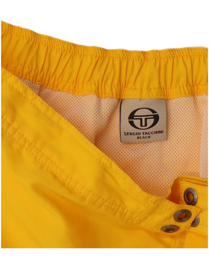 Shorts de natação masculino Sergio Tacchini poliéster amarelo médio