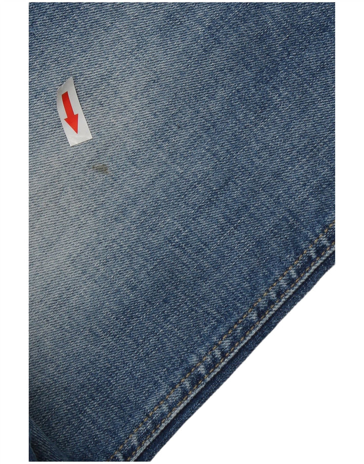 Jack & Jones Calça jeans reta masculina desgastada W32 L32 algodão azul