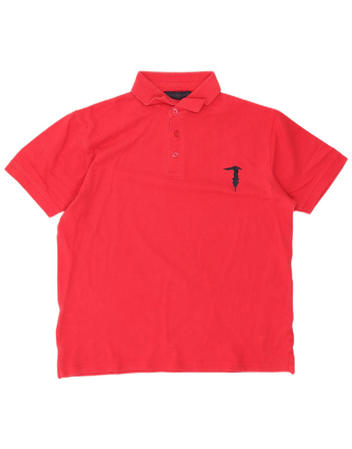 Camisa polo masculina Trussardi pequena vermelha