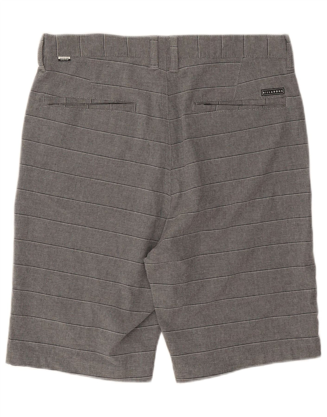 Billabong Mens Chino Shorts W31 poliéster listrado cinza médio