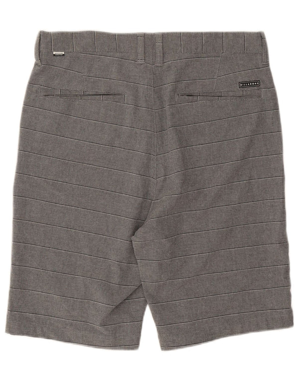 Billabong Mens Chino Shorts W31 poliéster listrado cinza médio
