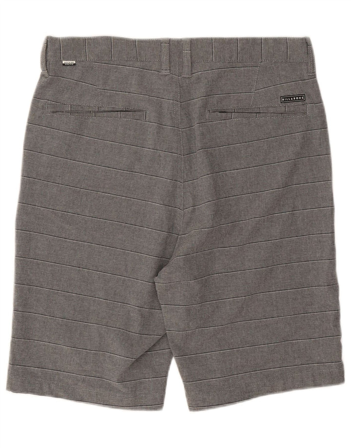 Billabong Mens Chino Shorts W31 poliéster listrado cinza médio