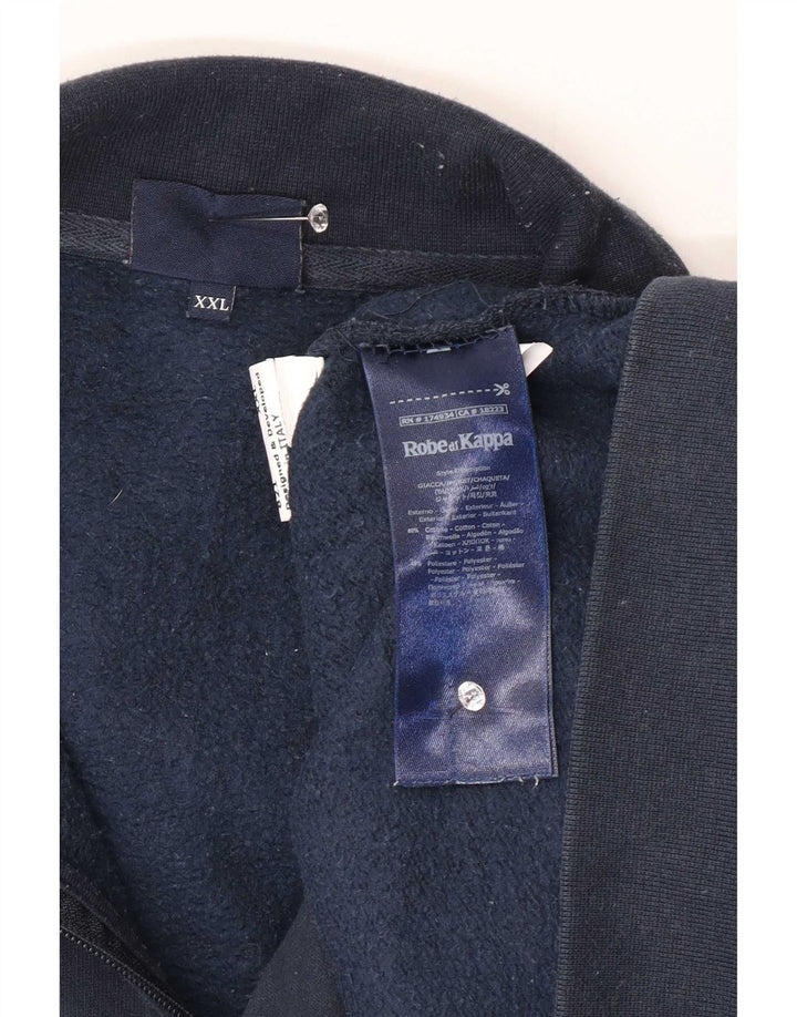 Kappa Mens Treino Top Jaqueta 2XL Algodão Azul