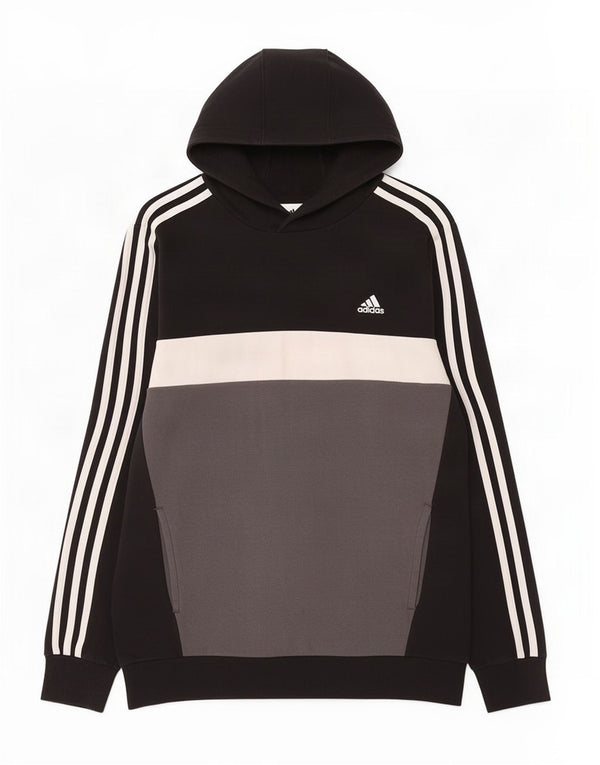 Adidas meninos moletom com capuz 13-14 anos preto colorblock algodão