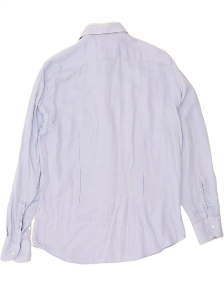 TRUSSARDI Mens Shirt Size 41 Medium Blue Cotton Vintage Trussardi and Second-Hand Trussardi from Messina Hembry 