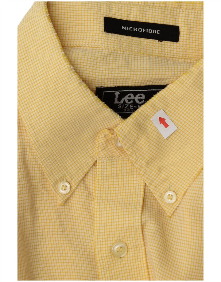 Camisa masculina Lee média xadrez amarela