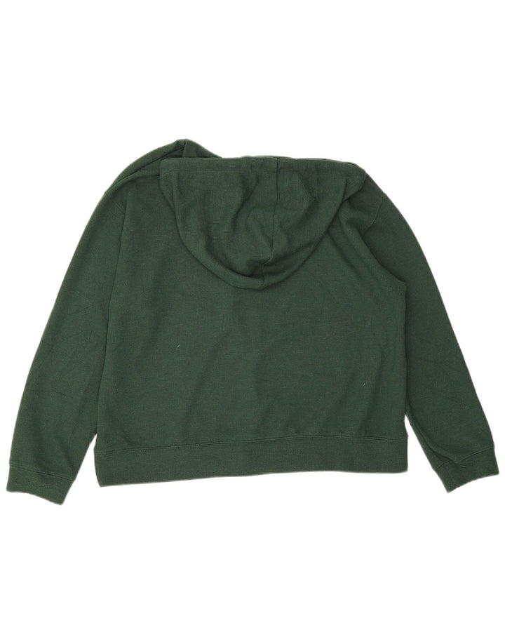 Zara Womens Oversized Hoodie Jumper UK 10 Pequeno Poliéster Verde